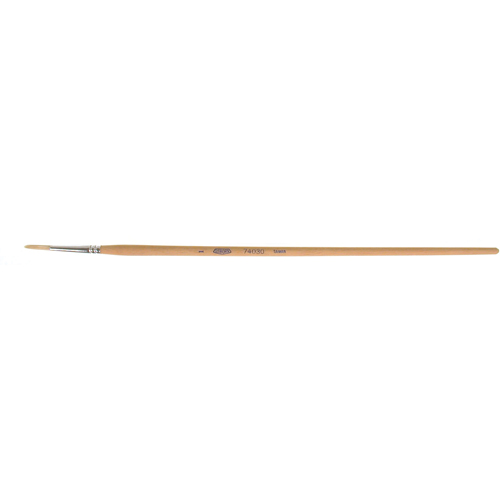Pinceau de forme ronde en soies blanches pures pour marquage, Largeur de la brosse de 9/64", Soie blanche, Manche &agrave; Bois Meunier Outillage Industriel