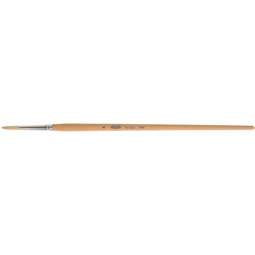 Pinceau de forme ronde en soies blanches pures pour marquage, Largeur de la brosse de 7/32", Soie blanche, Manche &agrave; Bois Meunier Outillage Industriel