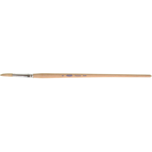 Pinceau de forme ronde en soies blanches pures pour marquage, Largeur de la brosse de 1/4", Soie blanche, Manche &agrave; Bois Meunier Outillage Industriel