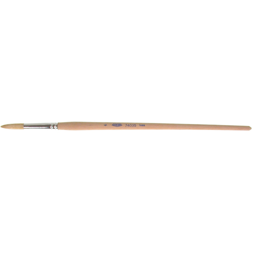 Pinceau de forme ronde en soies blanches pures pour marquage, Largeur de la brosse de 9/32", Soie blanche, Manche &agrave; Bois Meunier Outillage Industriel