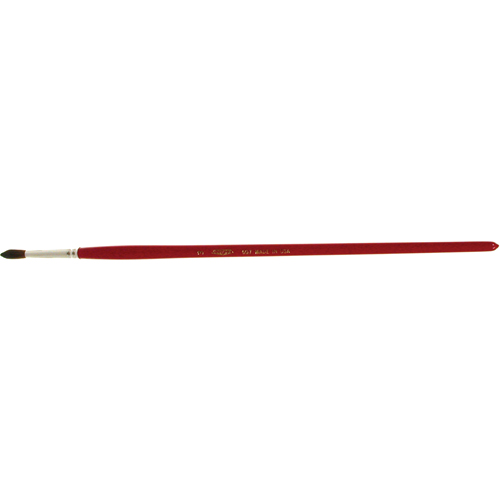 Pinceau de forme ronde pour marquage, Largeur de la brosse de 3/16", Soie de chameau, Manche &agrave; Bois Meunier Outillage Industriel
