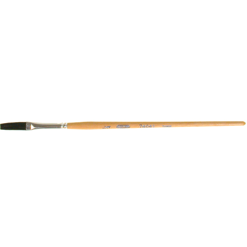 Pinceau une passe, Largeur de la brosse de 1/4", Soie de bœuf, Manche &agrave; Bois Meunier Outillage Industriel