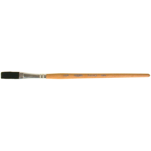 Pinceau une passe, Largeur de la brosse de 3/8", Soie de bœuf, Manche &agrave; Bois Meunier Outillage Industriel