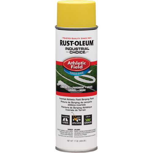 Peinture pour traçage de ligne pour terrain de gymnastique Industrial Choice AF1600, Jaune, 17 oz, Canette a&eacute;rosol Meunier Outillage Industriel
