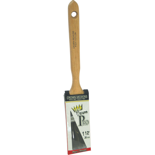 Pinceau angulaire Pro, Poly/nylon, Manche Bois, Largeur de 1-1/2" Meunier Outillage Industriel