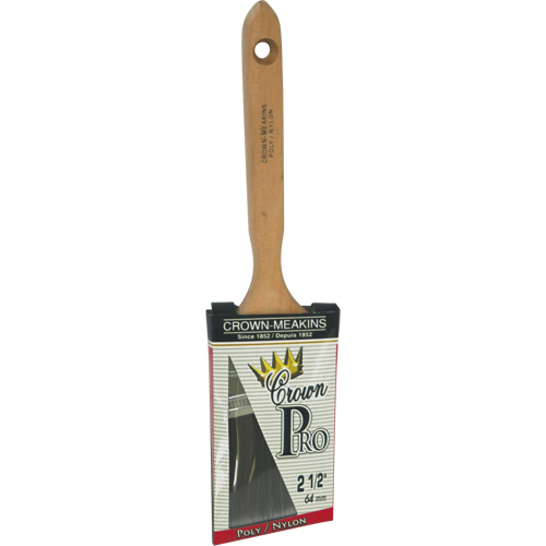Pinceau angulaire Pro, Poly/nylon, Manche Bois, Largeur de 2-1/2" Meunier Outillage Industriel