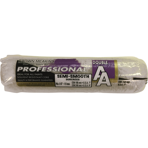 Manchon de rouleau &agrave; peinture synth&eacute;tique professionnel AA, Nap 13 mm (1/2"), 240 mm (9-1/2") l Meunier Outillage Industriel