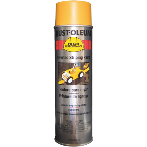 High Performance 2300 System Inverted Striping Spray Paint, Yellow, 18 oz., Aerosol Can Meunier Outillage Industriel