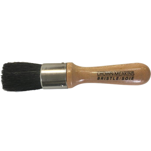 Stencil Brush, Natural Bristles, Wood Handle, 1" Width Meunier Outillage Industriel