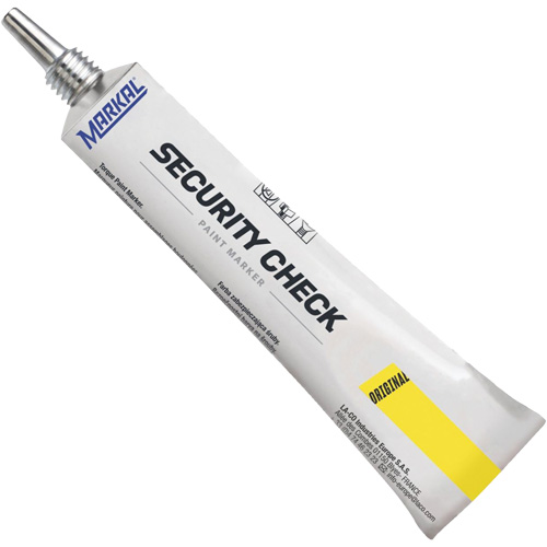 Security Check Paint Marker, 1.7 oz., Tube, Yellow Meunier Outillage Industriel