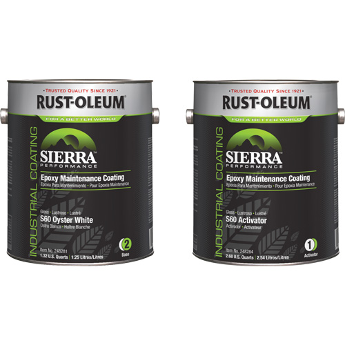 Sierra S60 Water-Based Epoxy Maintenance Coating Kit, Gallon, White Meunier Outillage Industriel