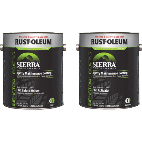 Trousse de rev&ecirc;tement dentretien &eacute;poxydique &agrave; base deau Sierra S60, Gallon, Jaune Meunier Outillage Industriel