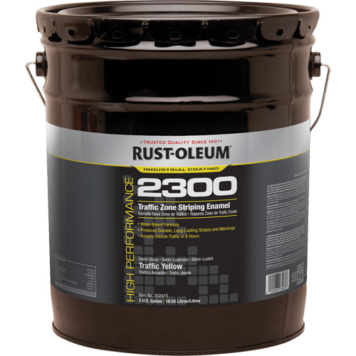 Peinture pour traçage de ligne invers&eacute;e Syst&egrave;me 2300 &agrave; haut rendement, Jaune, 5 gal., Seau Meunier Outillage Industriel