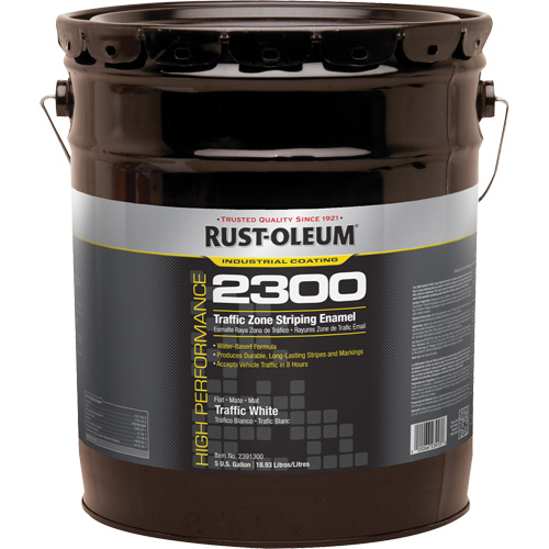Peinture pour traçage de ligne invers&eacute;e Syst&egrave;me 2300 &agrave; haut rendement, Blanc, 5 gal., Seau Meunier Outillage Industriel