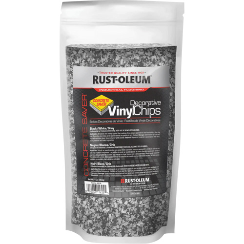 Pastilles de vinyle d&eacute;coratives Concrete Saver, 0,5 kg, Sac, M&eacute;lange noir/blanc/gris Meunier Outillage Industriel