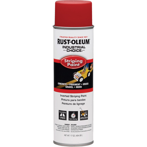 S1600 System Inverted Striping Paint, Red, Aerosol Can Meunier Outillage Industriel