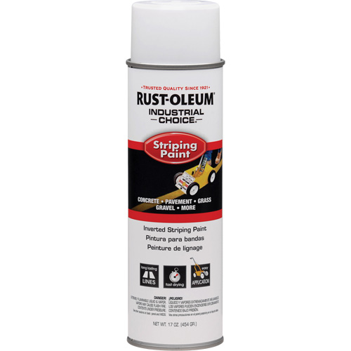 Industrial Choice&reg; S1600 System Inverted Striping Spray Paint, White, 18 oz., Aerosol Can Meunier Outillage Industriel