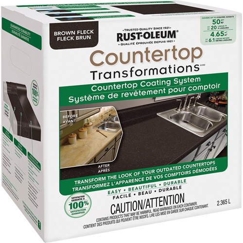 Syst&egrave;me de rev&ecirc;tement mouchet&eacute; pour comptoir Countertop Transformations, 2,37 L, Trousse, Tache brune Meunier Outillage Industriel