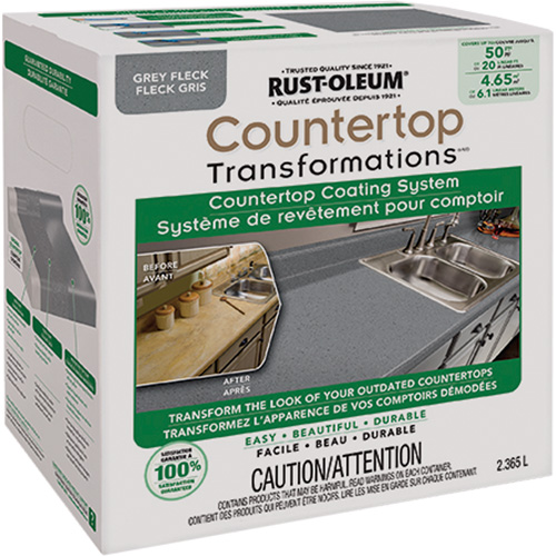 Syst&egrave;me de rev&ecirc;tement mouchet&eacute; pour comptoir Countertop Transformations, 2,37 L, Trousse, Molleton gris Meunier Outillage Industriel