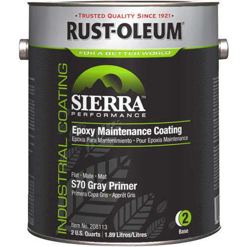 Appr&ecirc;t acrylique &eacute;poxydique &agrave; base d'eau Sierra Performance S70/S71, Gallon, Gris Meunier Outillage Industriel