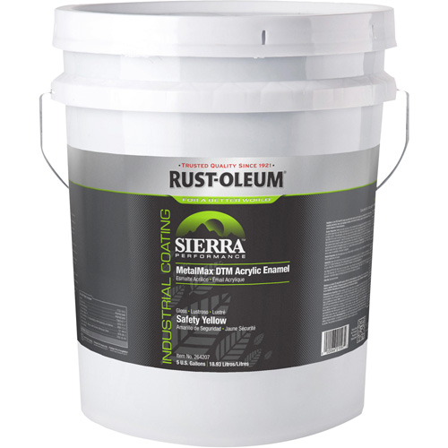 &eacute;mail acrylique DTM Sierra Performance MetalMax Plus, 5 gal., Seau, Jaune Meunier Outillage Industriel
