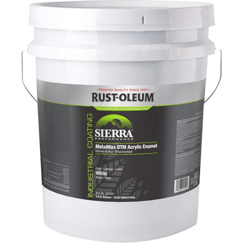 Sierra Performance MetalMax&reg; Plus DTM Acrylic Enamel, 5 gal., Pail, White Meunier Outillage Industriel