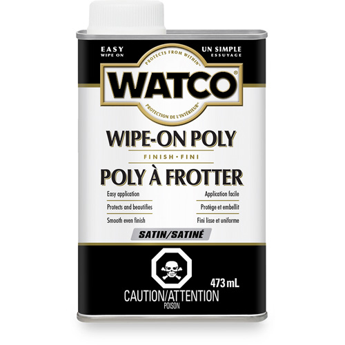 Watco&reg; Wipe-on Poly Stain, 473 ml, Clear, Satin Meunier Outillage Industriel