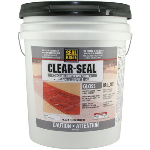 Produit d&eacute;tanch&eacute;it&eacute; protecteur Seal-Krete, 18,93 L, &agrave; l'eau, Brillant, Transparent Meunier Outillage Industriel