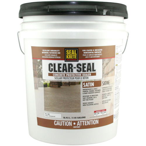 Produit d&eacute;tanch&eacute;it&eacute; protecteur Seal-Krete, 18,93 L, &agrave; l'eau, Satin, Transparent Meunier Outillage Industriel