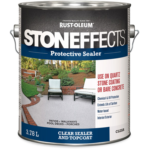 Stoneffects Protective Concrete Sealer, 3.78 L, Water-Based, Transparent, Clear Meunier Outillage Industriel