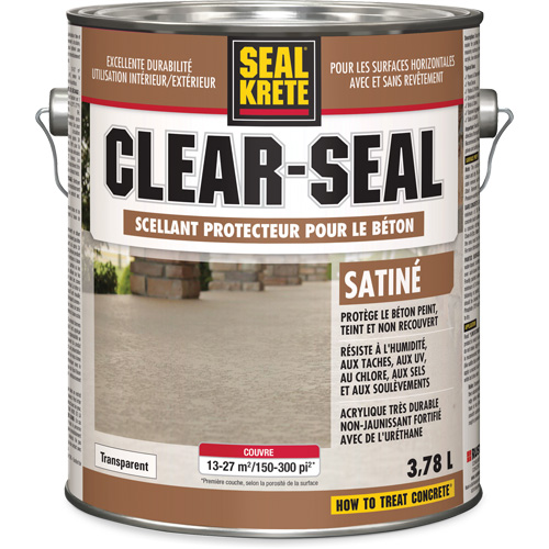 Produit d&eacute;tanch&eacute;it&eacute; protecteur Seal-Krete, 3,78 L, &agrave; l'ur&eacute;thane, Satin, Transparent Meunier Outillage Industriel