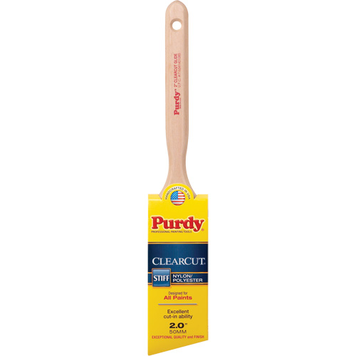 Clearcut&reg; Glide Paint Brush, Poly/Nylon, Wood Handle, 2" Width Meunier Outillage Industriel