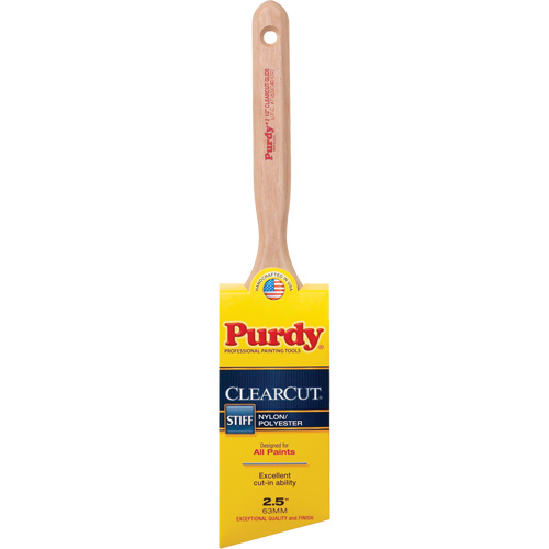 Clearcut&reg; Glide Paint Brush, Poly/Nylon, Wood Handle, 2-1/2" Width Meunier Outillage Industriel