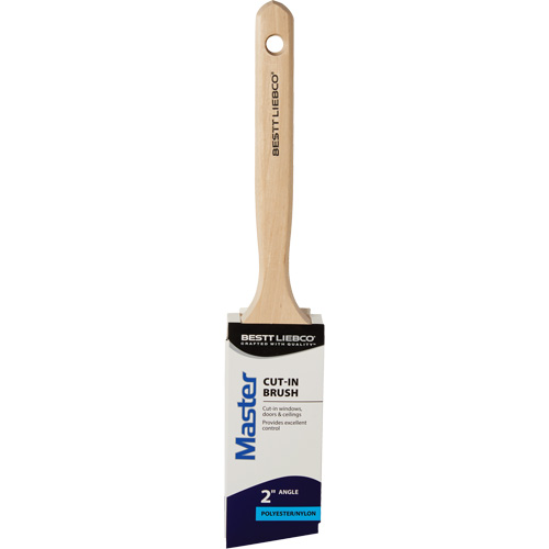 Brosse coup&eacute;e Master, Poly/nylon, Manche Bois, Largeur de 2" Meunier Outillage Industriel