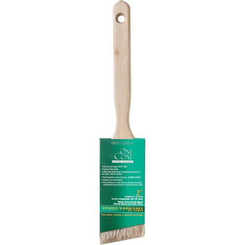 Brosse de pouce &agrave; angle One Coat, Soie blanche, Manche Bois, Largeur de 2" Meunier Outillage Industriel