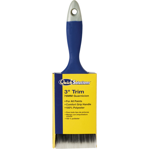 Quick Solutions Trim Brush, Polyester, Plastic Handle, 3" Width Meunier Outillage Industriel