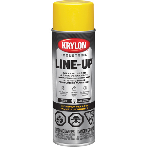 Peinture de marquage professionnelle &agrave; base de solvant, Jaune, 18 oz, Canette a&eacute;rosol Meunier Outillage Industriel
