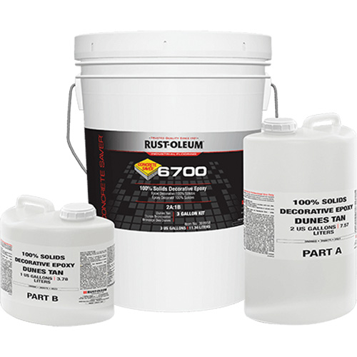 &eacute;poxy d&eacute;coratif 100 % de solides 6700, 3 gal., &eacute;poxy, Tr&egrave;s brillant, Beige Meunier Outillage Industriel