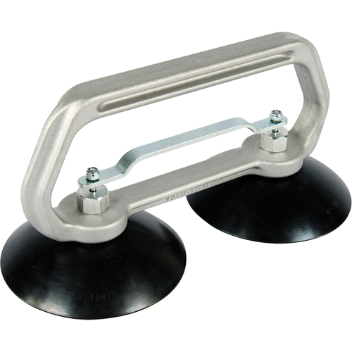 Appareils &agrave; ventouses - Ventouse double industrielle, 75 lb Capacit&eacute;, 5", Barre &agrave; tirer, 10" Longueur de la manche Meunier Outillage Industriel