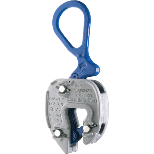 Brides de levage GX, 1000 lb (0,5 tonne), Ouverture de la m&acirc;choire de 1/16" - 5/8" Meunier Outillage Industriel