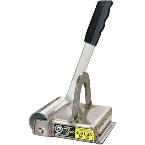 Basiclift Magnets, 400 lbs. (0.2 tons) Holding Cap., 7-1/2" L x 5-5/8" W x 5-1/2" H Meunier Outillage Industriel