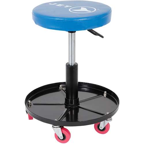 JMS-642A Si&egrave;ge roulant ajustable pour m&eacute;canicien, Vinyle, Bleu, Capacit&eacute; 300 lb Meunier Outillage Industriel