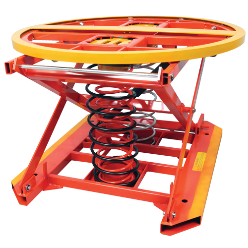 Spring Operated Pallet Positioner and Leveler, 43-1/2" L x 43-1/2" W, 4500 lbs. Cap. Meunier Outillage Industriel