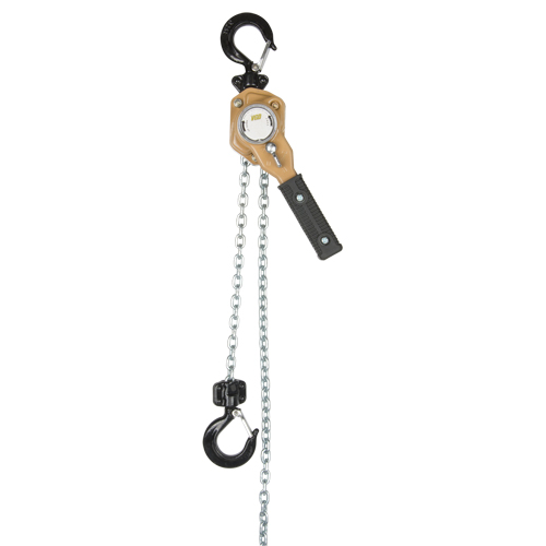 Heavy Duty Gold Series Lever Chain Hoist, 10' Lift, 500 lbs. (0.25 tons) Capacity, Alloy Steel Chain Meunier Outillage Industriel