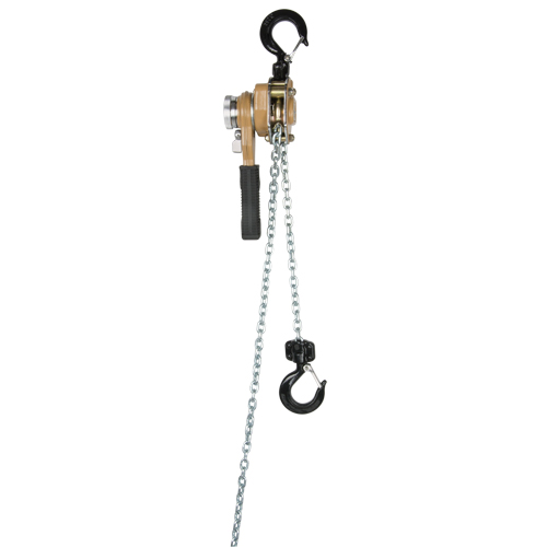 Heavy Duty Gold Series Lever Chain Hoist, 10' Lift, 500 lbs. (0.25 tons) Capacity, Alloy Steel Chain Meunier Outillage Industriel