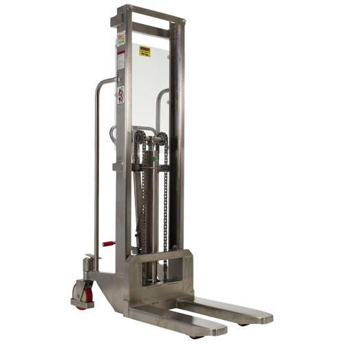 Gerbeur Hefti-Lift, M&eacute;canisme Pompe au pied, Capacit&eacute; de 880 lb, Levage max de 59" Meunier Outillage Industriel