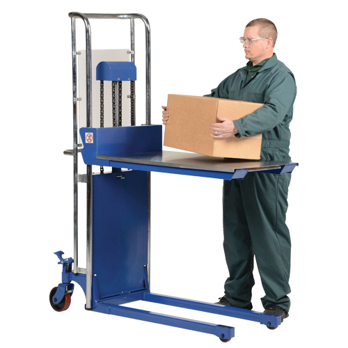 Gerbeur Hefti-Lift, M&eacute;canisme Pompe au pied, Capacit&eacute; de 300 lb, Levage max de 59" Meunier Outillage Industriel