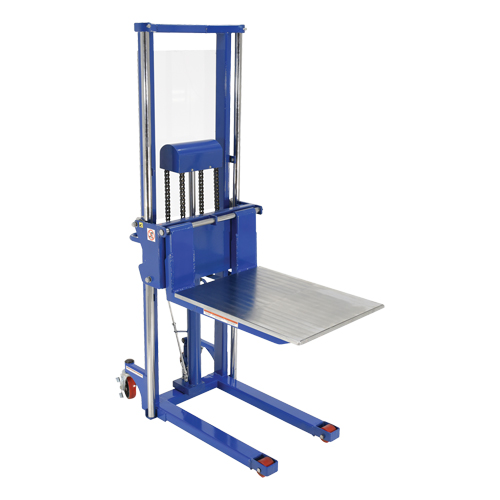 Gerbeur Hefti-Lift, M&eacute;canisme Pompe au pied, Capacit&eacute; de 1500 lb, Levage max de 63" Meunier Outillage Industriel