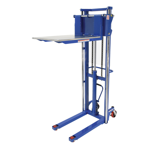 Gerbeur Hefti-Lift, M&eacute;canisme Pompe au pied, Capacit&eacute; de 1500 lb, Levage max de 63" Meunier Outillage Industriel
