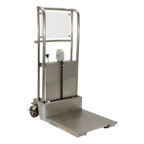 Gerbeur Hefti-Lift, M&eacute;canisme Pompe au pied, Capacit&eacute; de 450 lb, Levage max de 45-5/8" Meunier Outillage Industriel